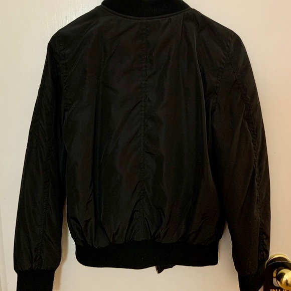 Black Bomber Jacket - Picture 2 of 6